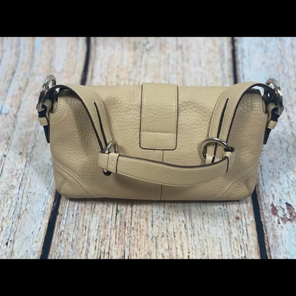 Coach NWT Beige Soho Pebbled Leather Shoulder Bag - Picture 14 of 17